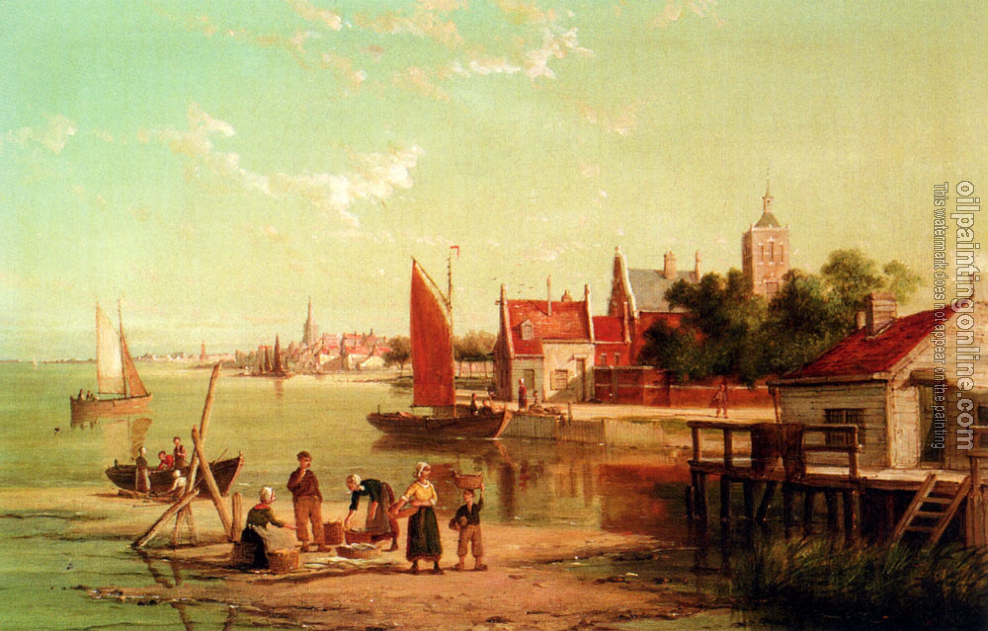 Cornelis Christiaan Dommelshuizen - Dommersen William On The River Amstel Amsterdam Holland